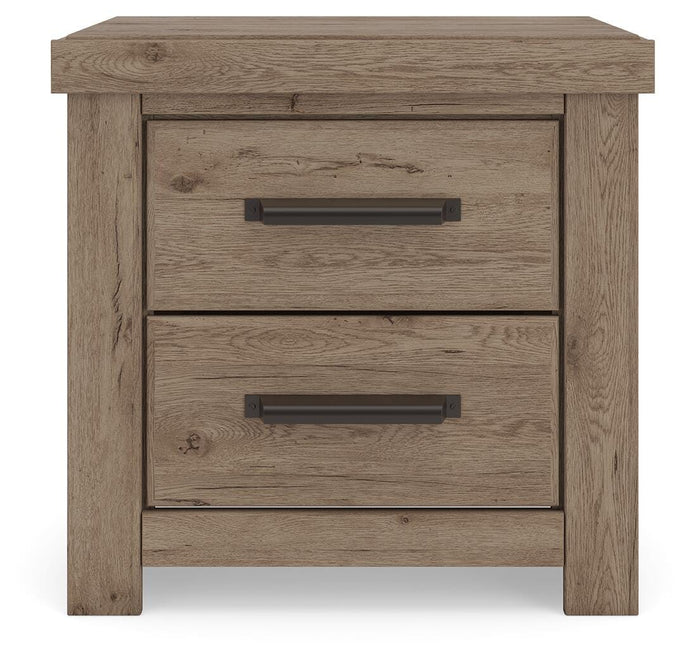 Garistyn Light Brown Two Drawer Night Stand - Brand New