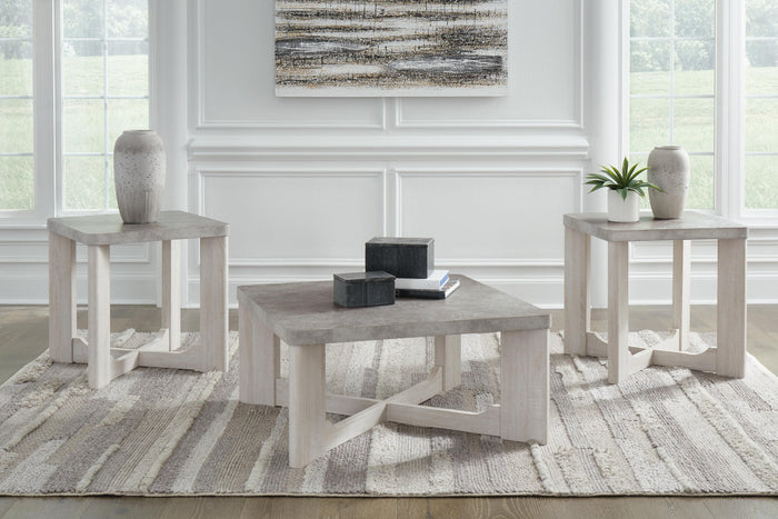 Garnilly Whitewash Occasional Table Set (3/CN) - Brand New