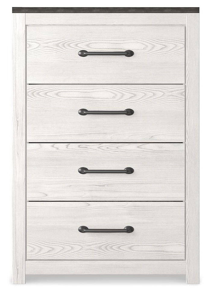 Gerridan White/Gray Four Drawer Chest - Brand New