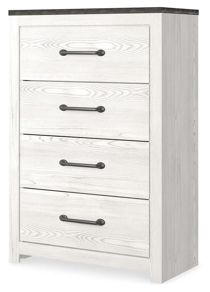 Gerridan White/Gray Four Drawer Chest - Brand New