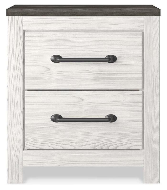 Gerridan White/Gray Two Drawer Night Stand - Brand New