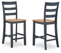 Gesthaven Natural/Blue Barstool (Priced Per Item, Must Order 2, 4, 6, or 8) - Brand New