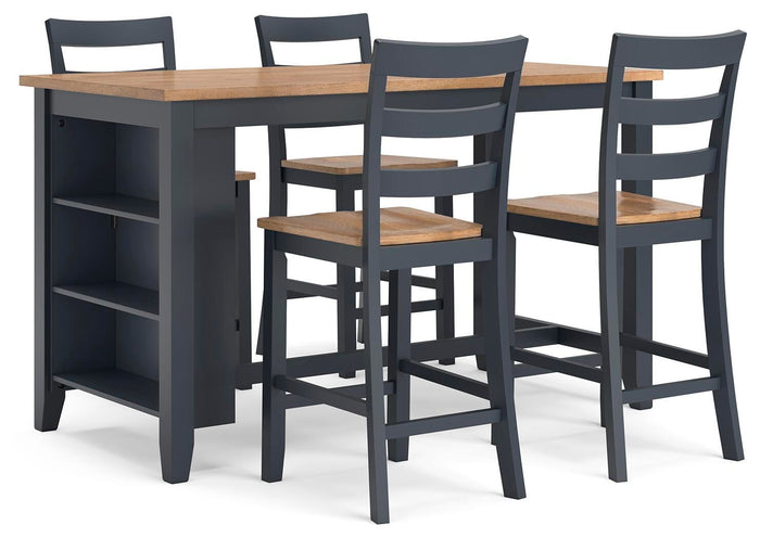 Gesthaven Natural/Blue Barstool (Priced Per Item, Must Order 2, 4, 6, or 8) - Brand New