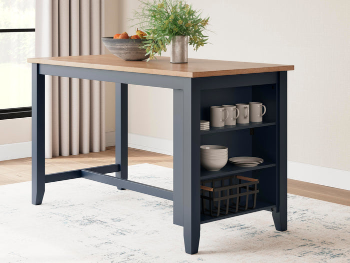 Gesthaven Natural/Blue RECT Dining Room Counter Table - Brand New