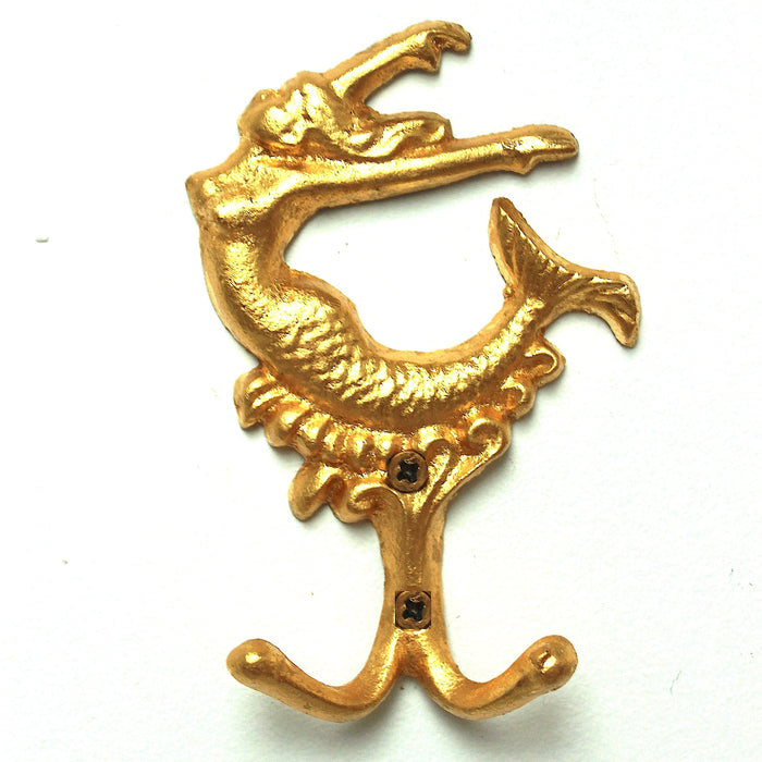 gilded wall hook: mermaid