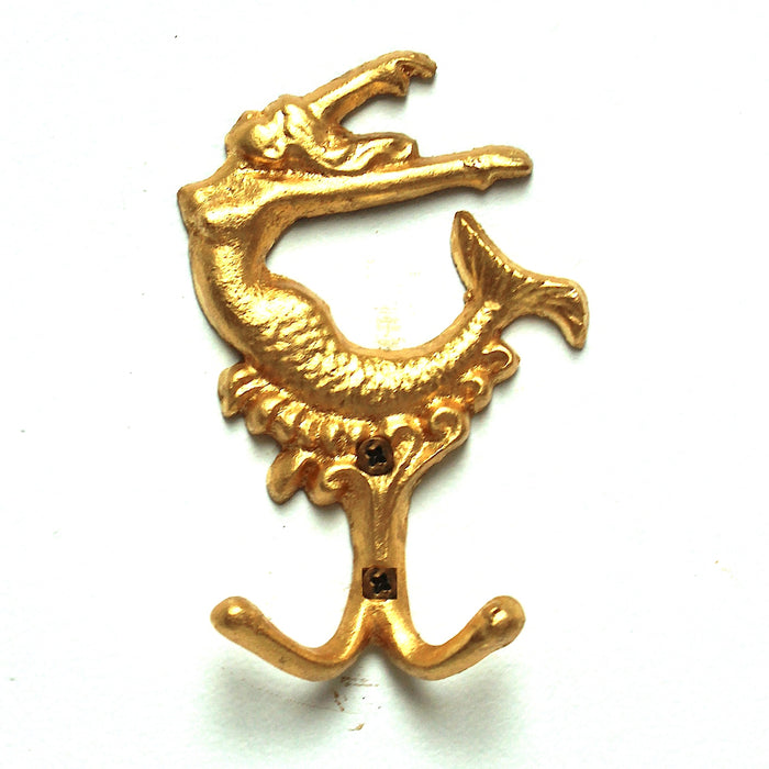 gilded wall hook: mermaid
