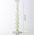 GLASS CANDLESTICK HOLDER - LACE