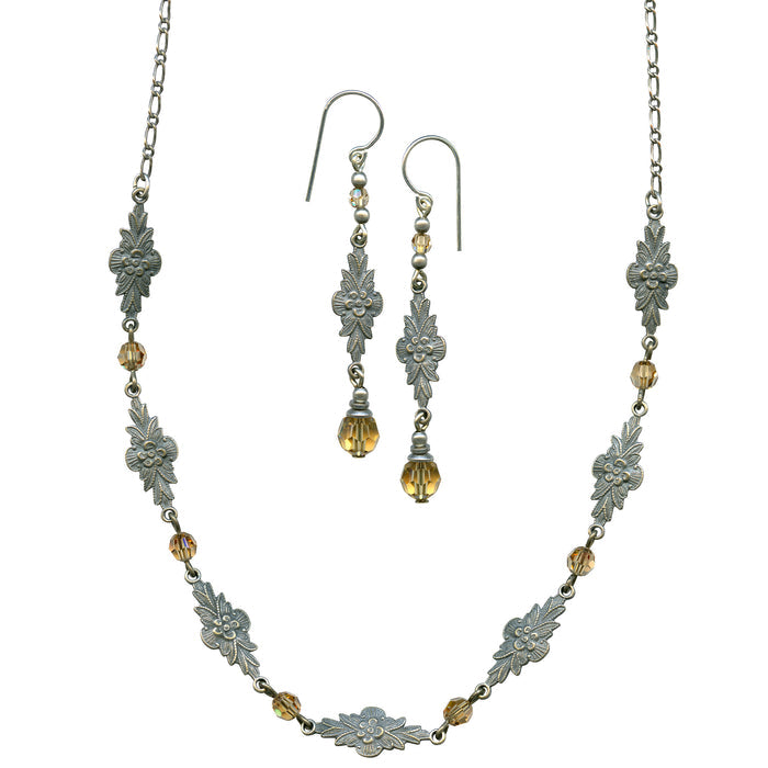 Owen Glass Collection Grace 6 jewelry set featuring matching earrings and necklace with elegant design.