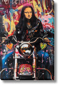 Graffiti Rider - 32" x 47" Framed Wall Art - Black