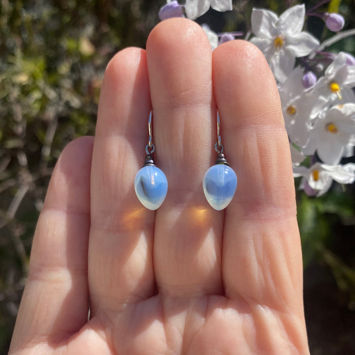 Owen Glass Collection COLORS 19 earrings featuring vibrant, colorful glass beads and modern design on a white background.