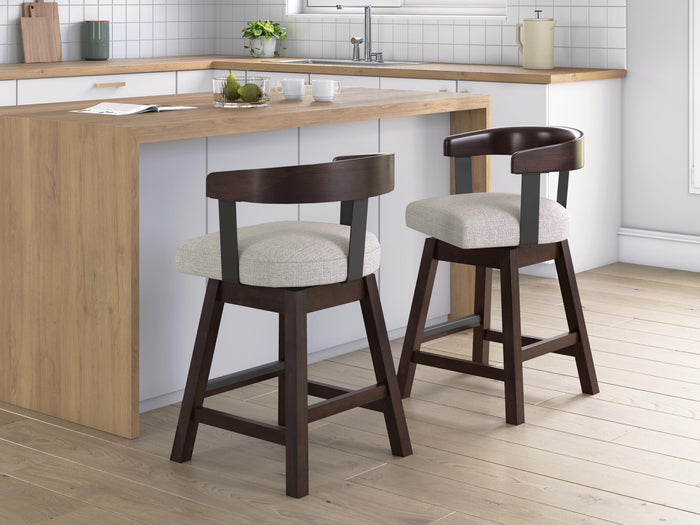 Haddigan Dark Brown UPH Swivel Barstool (Priced Per Item, Must Order 2, 4, 6, or 8) - Brand New
