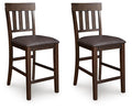 Haddigan Dark Brown Upholstered Barstool (Priced Per Item, Must Order 2, 4, 6, or 8) - Brand New