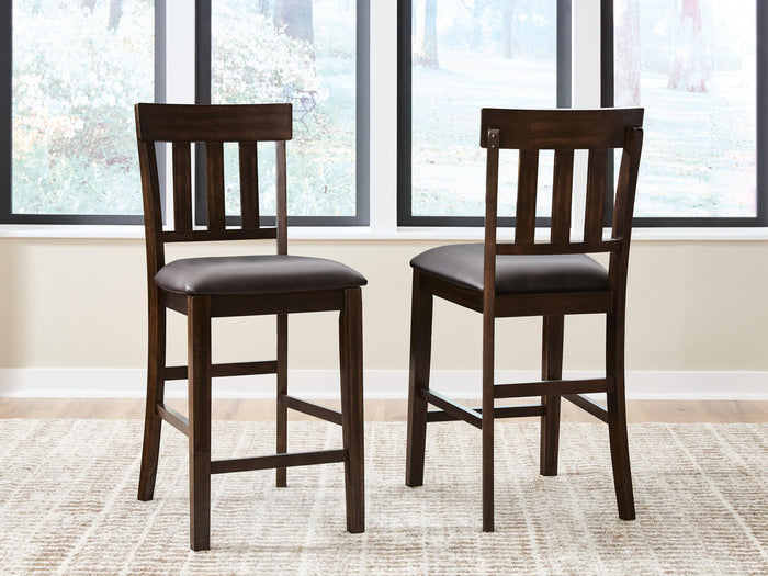 Haddigan Dark Brown Upholstered Barstool (Priced Per Item, Must Order 2, 4, 6, or 8) - Brand New