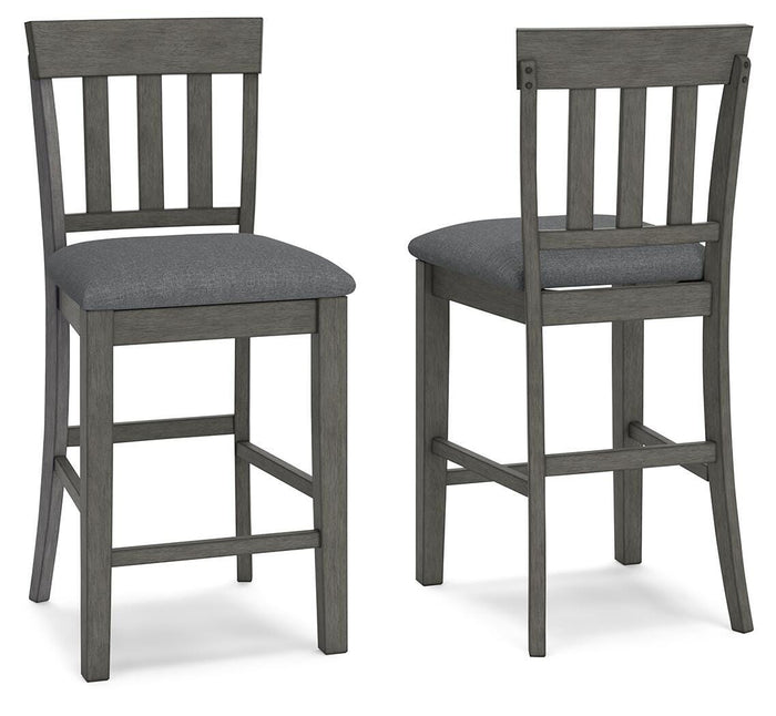 Hallanden Two-tone Gray Upholstered Barstool (Priced Per Item, Must Order 2, 4, 6, or 8)