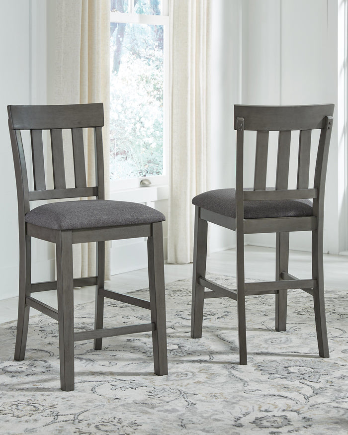 Hallanden Two-tone Gray Upholstered Barstool (Priced Per Item, Must Order 2, 4, 6, or 8)
