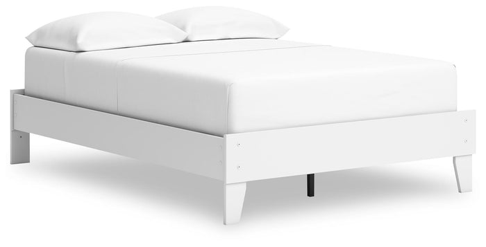 Hallityn White Full Platform Bed - Brand New