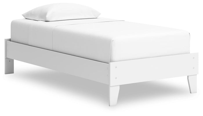 Hallityn White Twin Platform Bed - Brand New