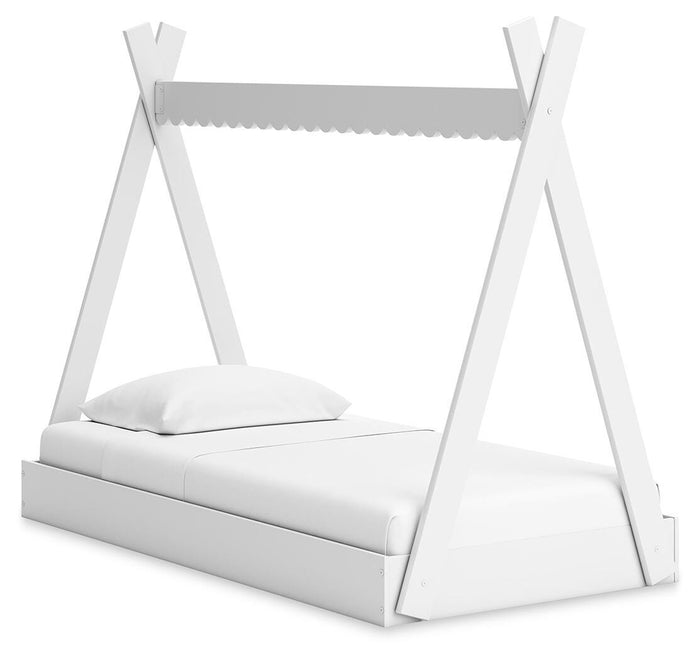 Hallityn White Twin Tent Complete Bed in Box - Brand New