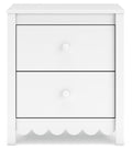 Hallityn White Two Drawer Night Stand - Brand New