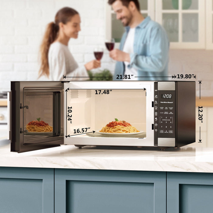 Hamilton Beach 1.6 Cu ft Sensor Cook Countertop Microwave Oven in Stainless Steel, New - Brand New