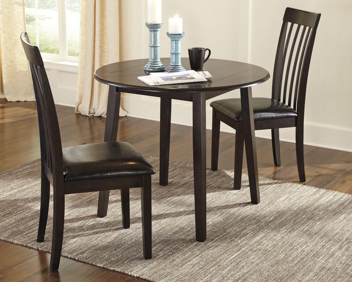 Hammis Dark Brown Hammis Dining Table and 2 Chairs - Brand New