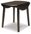 Hammis Dark Brown Round DRM Drop Leaf Table - Brand New