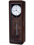 Howard Miller Aaron Pendulum Wall Clock - Black Coffee Finish - White Dial - 625-583