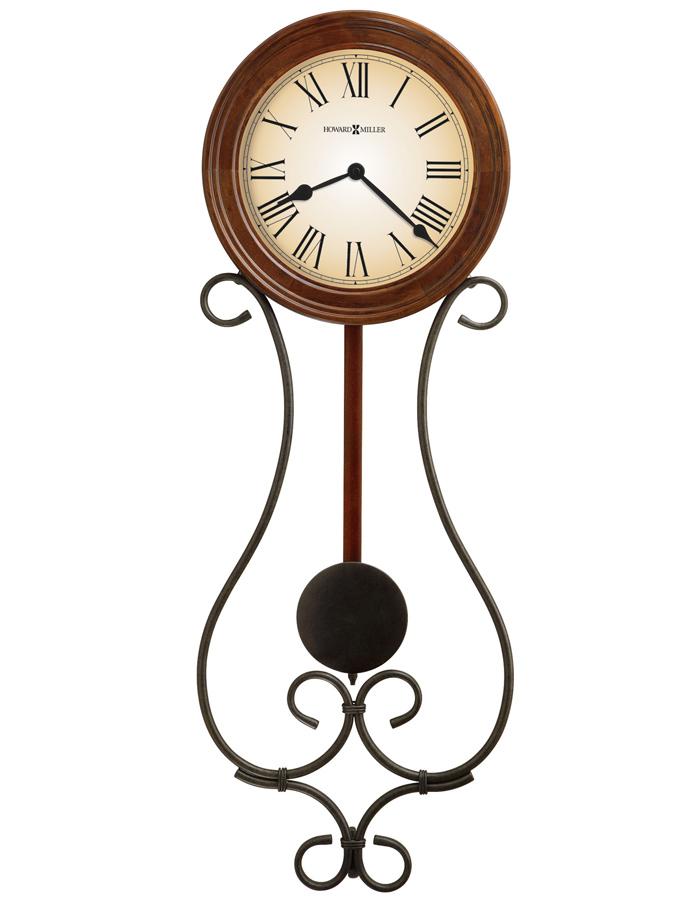 Howard Miller Kersen Pendulum Wall Clock - Off-White Dial - Americana Cherry - 625-497