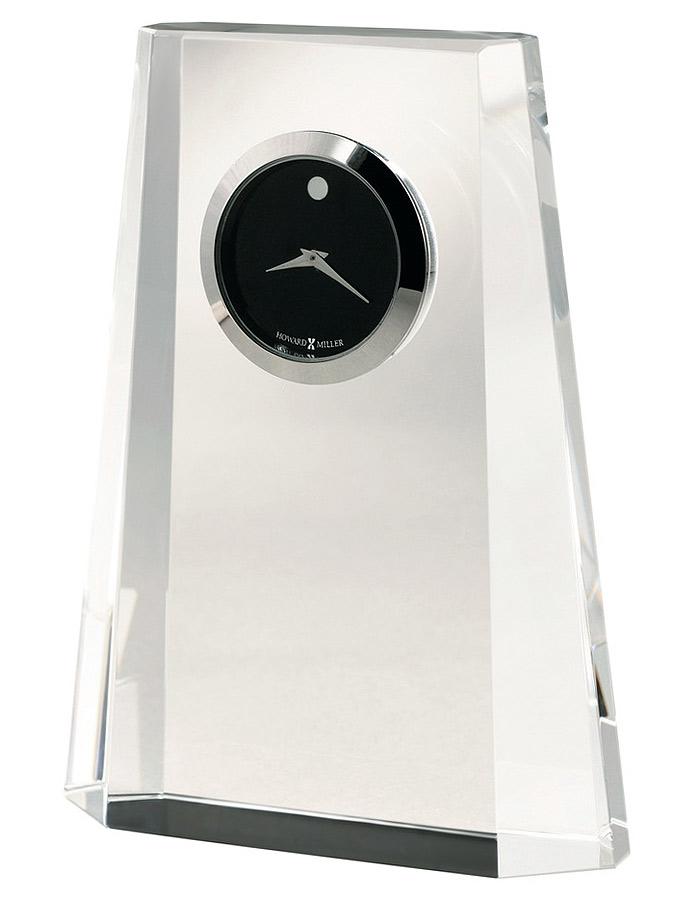 Howard Miller Paragon Crystal Desk Clock - Black Dial - Silver Accents - 645-727_6547ea92-bb4c-42fa-b513-6c1da3865b0d