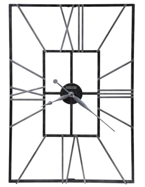 Howard Miller Park Slope Oversized Wall Clock - Rectangular Wrought Iron Frame - 625-593