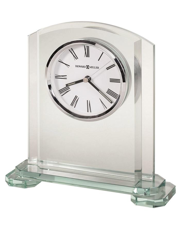 Howard Miller Stratus Arched Glass Table Clock with Tiered Base - White Dial - 645-752_f83aa239-bf51-406a-bad2-8d0b4e98b4b3
