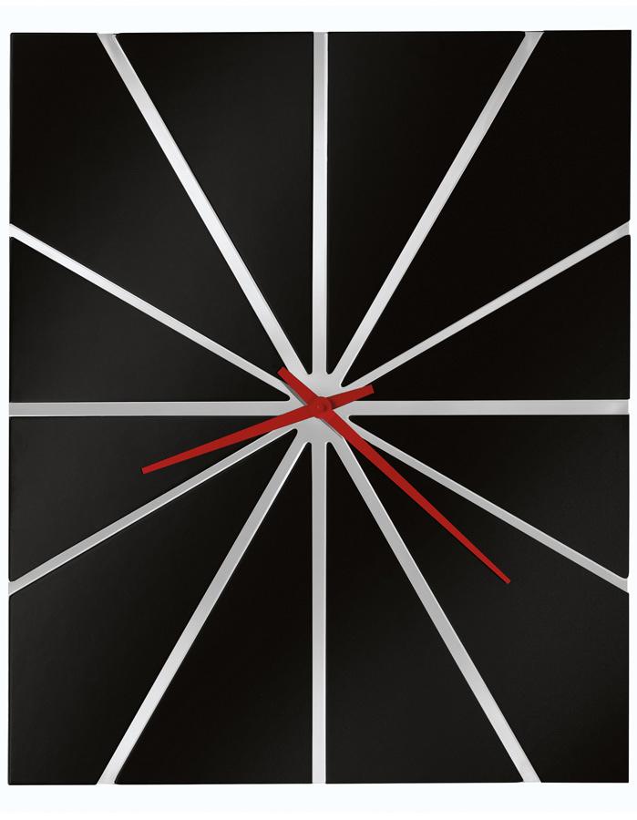 Howard Miller Zander II Oversized Wall Clock - Black Dial - Red Hands - 625-617