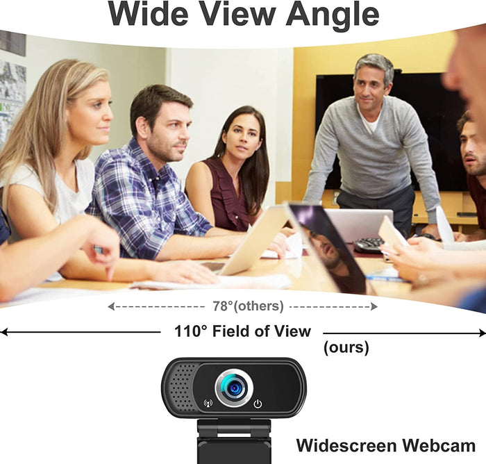 Hrayzan HD Webcam with Microphone, Plug and Play|WIN 10,11,MAC