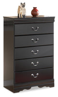 Huey Vineyard Black Five Drawer Chest - Brand New