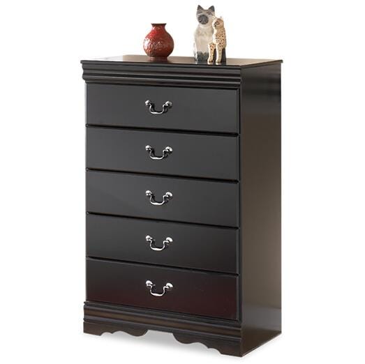 Huey Vineyard Black Five Drawer Chest - Brand New