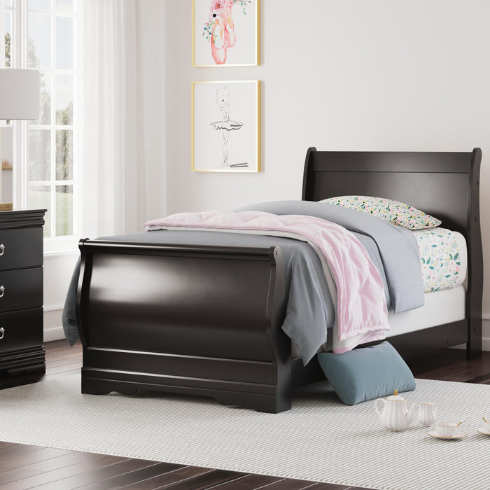 Huey Vineyard Black Huey Vineyard Twin Sleigh Bed - Brand New