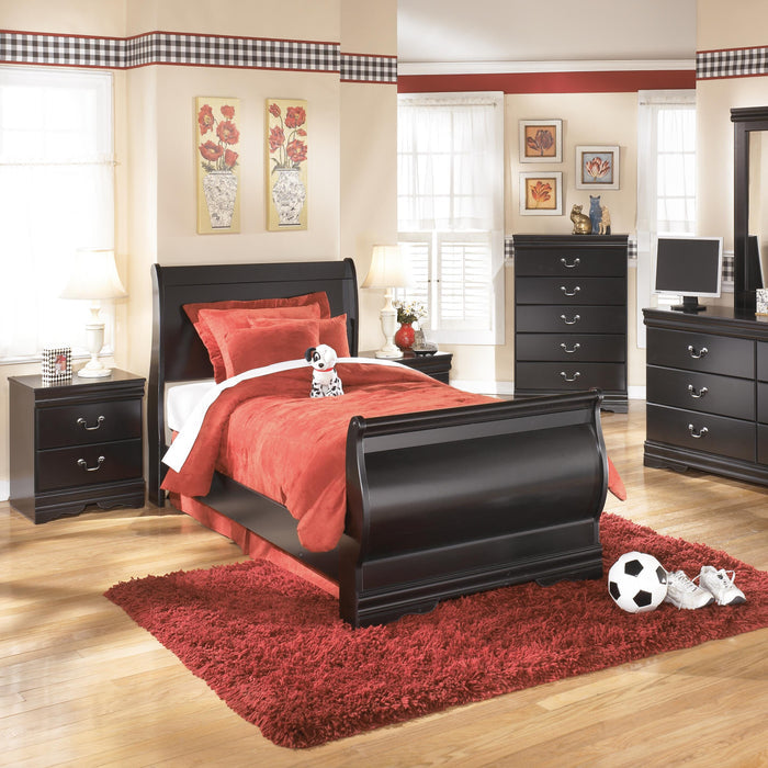 Huey Vineyard Black Huey Vineyard Twin Sleigh Bed - Brand New
