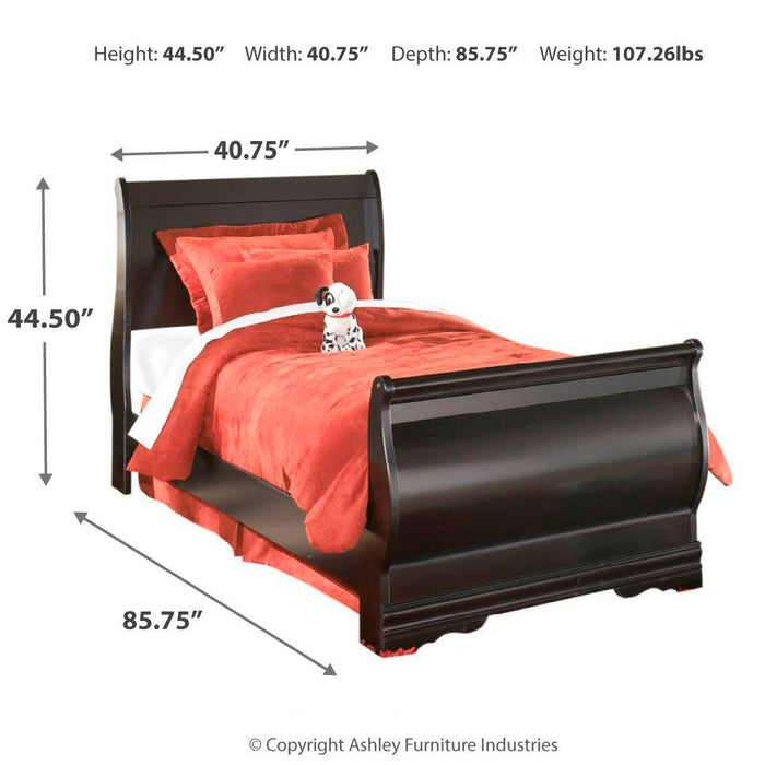 Huey Vineyard Black Huey Vineyard Twin Sleigh Bed - Brand New