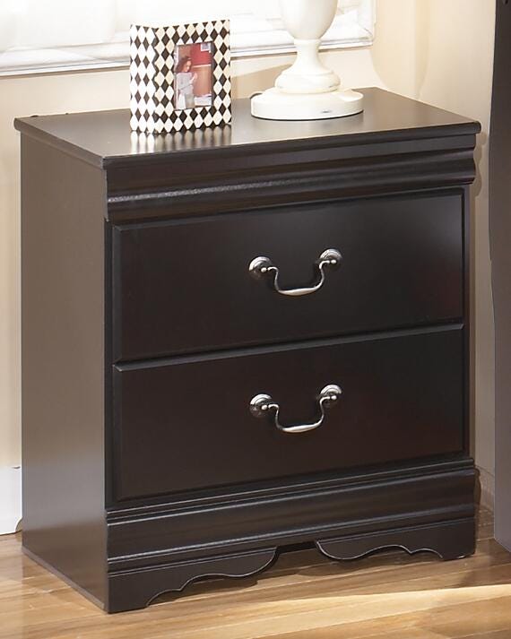 Huey Vineyard Black Two Drawer Night Stand - Brand New
