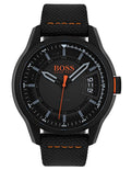 Hugo Boss Hong Kong Mens Watch - Black Dial & Case - Fabric Strap - Date - 50m - BOSS-1550003