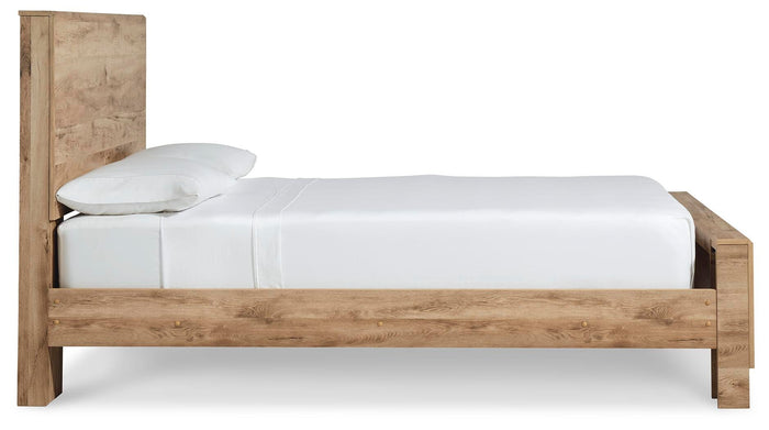 Hyanna Tan Brown Hyanna Queen Panel Bed - Brand New
