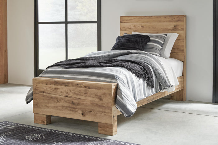 Hyanna Tan Brown Hyanna Twin Panel Bed - Brand New