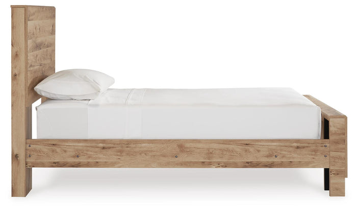 Hyanna Tan Brown Hyanna Twin Panel Bed - Brand New