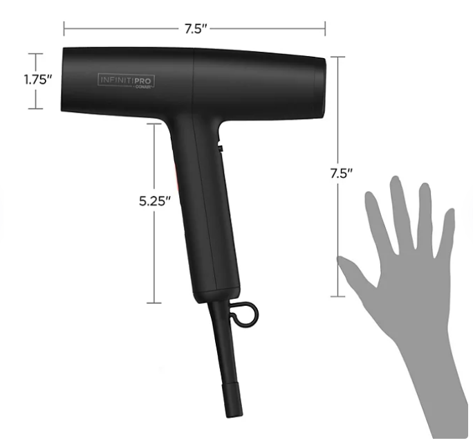 InfinitiPRO by Conair DigitalAIRE Hair Dryer with Brush and Storage Bag - Brand New - Open Box
