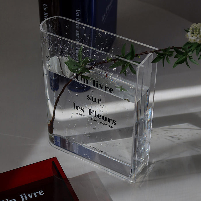 Ins Books Acrylic Vase Home Decorations Living Room Decorations Desktop Ornaments