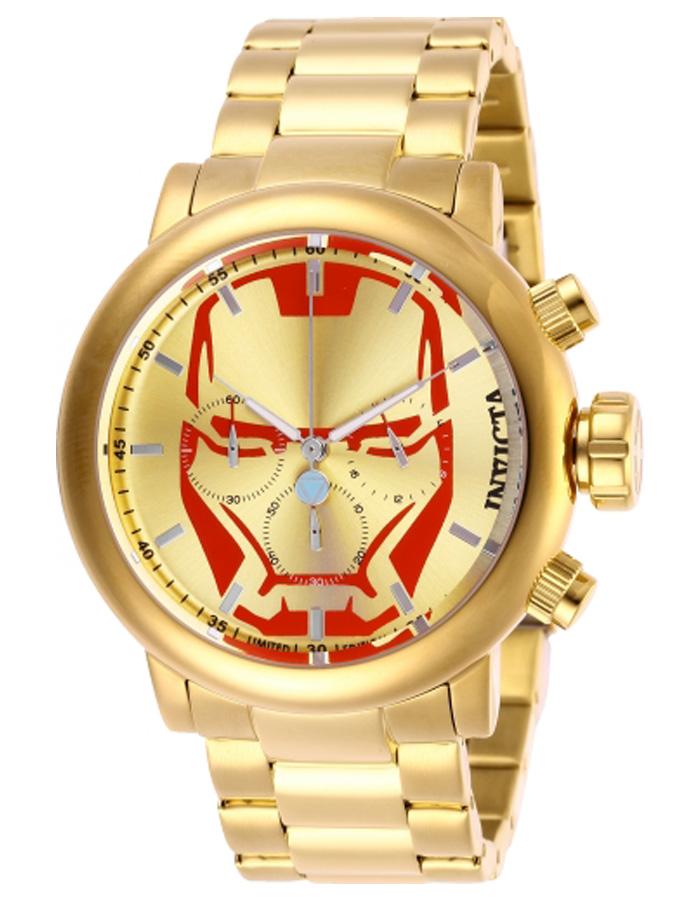 INVICTA Marvel Limited Edition Mens Chronograph -Gold-Tone - Bracelet - Iron Man - INVICTA-28146_6450f353-69fc-42b3-adf1-3a0f592f077b