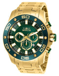 INVICTA Pro Diver Mens Watch - Gold-Tone - Chronograph - Bracelet - Green Dial - INVICTA-26077_7b75fc33-bb5f-4a3f-a8aa-fb8a0ad17ffb
