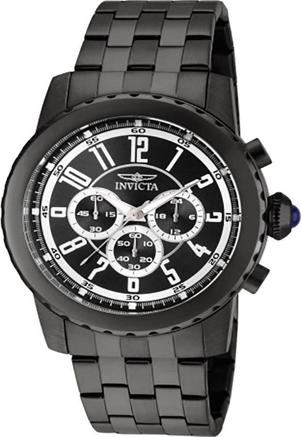 INVICTA Specialty Mens Watch - Black Metal - Chronograph - Black Metal Bracelet - INVICTA-19466