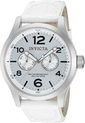 INVICTA Specialty Mens Watch - Stainless Steel - White Leather Strap - INVICTA-12170