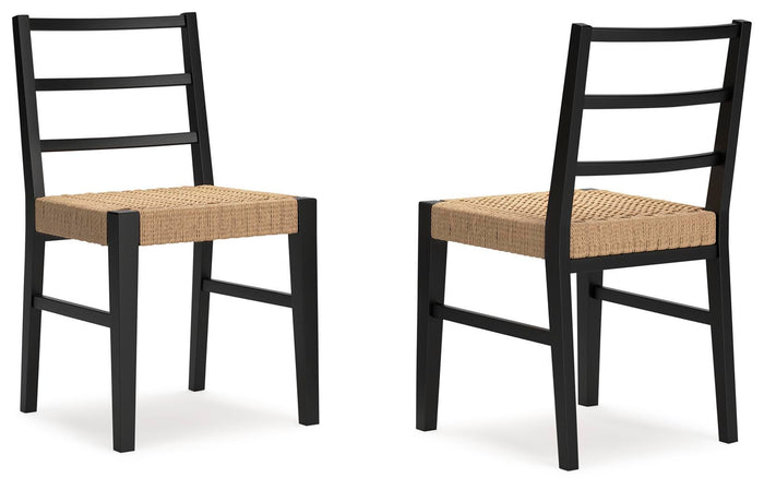 Isanti Light Brown/Black Dining Room Side Chair (Priced Per Item, Must Order 2, 4, 6, or 8) - Brand New